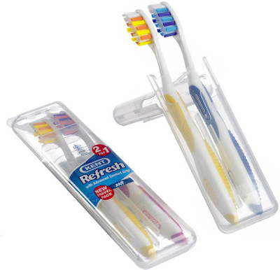 

Kent Refresh Premium Set with Storage Case Soft Toothbrush(Pack of 2)