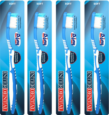 

Ajay INTER DENTAL Pack Of 4 Soft Toothbrush(Pack of 4)