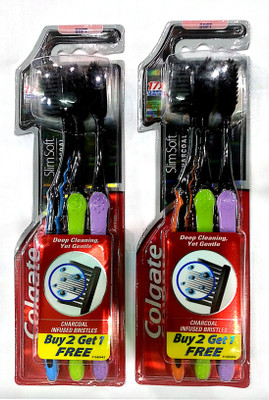 

Colgate Slim Charcoal soft Toothbrush(Pack of 2)