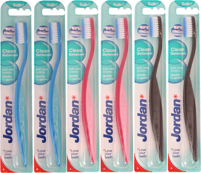

Jordan Kids Clean Between Pack of Six - 1 Soft Toothbrush(Pack of 6)