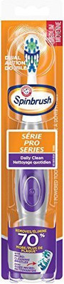 Arm & Hammer Sprinbrush Pro Clean Battery Powered Toothbrush, Medium, Colors May Vary Soft Toothbrush