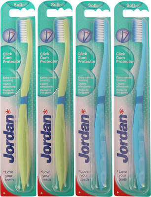 

Jordan Kids Click Gum Protector Pack of Four - 5 Soft Toothbrush(Pack of 4)