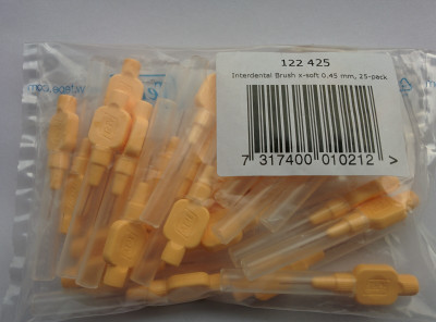 

TePe Orange Interdental 0.45mm-25 pcs/pkt X Soft Toothbrush