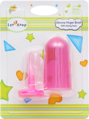 

1st Step Silicone Finger Brush with Drying Rock Soft Toothbrush