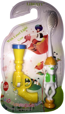

Cp Bigbasket Toothbrush for Kids with laser gun toy Soft Toothbrush