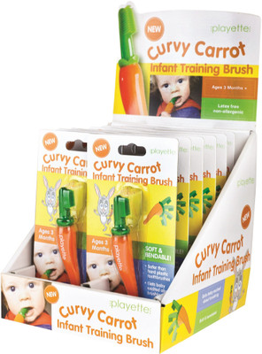

Playette Curvy Carrot Infant Ultra Soft Toothbrush(Pack of 12)