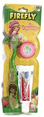 

Dr. Fresh Firefly Strawberry Shortcake Green Soft Bristle Toothbrush Kit Extra Soft Toothbrush