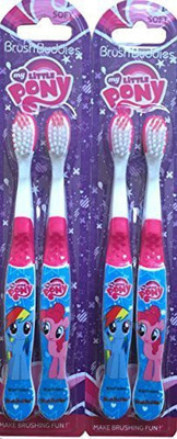 

My Little Pony My Little Pony Travel or Home Use Brush Buddies Toothbrushes Pack of 2 Extra Soft Toothbrush