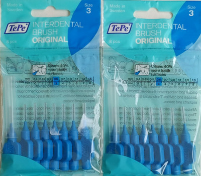 

TePe BLUE Interdental Original - 2 pack Soft Toothbrush(Pack of 2)