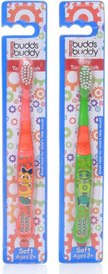 

Buddsbuddy Combo of - Red and Green Soft Toothbrush(Pack of 2)