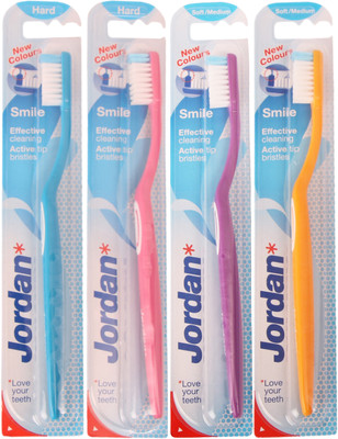 

Jordan Kids Smile Active Tip Pack of Four - 11 Hard Toothbrush(Pack of 4)