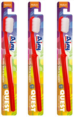 

Ajay QUEST Pack Of 3 Medium Toothbrush(Pack of 3)