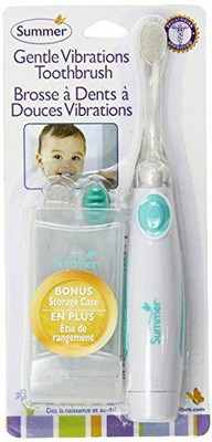 

Summer Infants Gentle Vibrations, Teal/White - 2 Sets Extra Soft Toothbrush