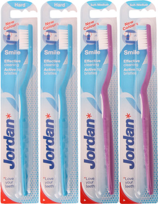 

Jordan Kids Smile Active Tip Pack of Four - 6 Hard Toothbrush(Pack of 4)