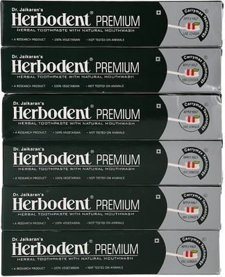 

Herbodent Premium Herbal Toothpaste Pack of 6 Toothpaste(100 g)