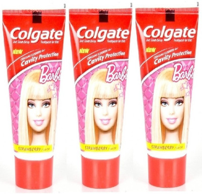 

Colgate Kids - Barbie (Strawberry Flavour) (3 packs) Toothpaste(240 g)