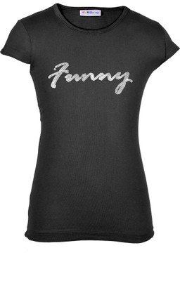 

Lil Orchids Casual Cotton Top(Black, Pack of 1