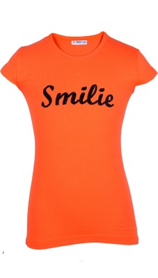 

Lil Orchids Casual Cotton Top(Orange, Pack of 1, Coral