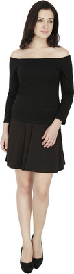 

Svt Ada Collections Party Full Sleeve Solid Women's Black Top