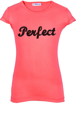 

Lil Orchids Girls Casual Cotton Top(Pink, Pack of 1, Blossom berry