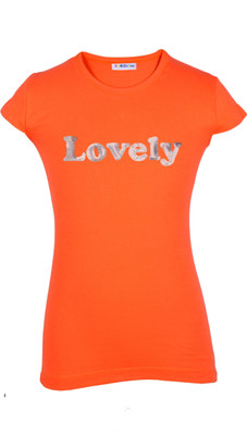 

Lil Orchids Casual Cotton Top(Orange, Pack of 1, Coral
