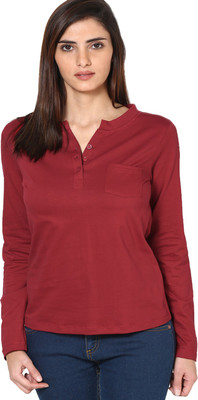 

Espresso Casual Full Sleeve Solid Women's Red Top