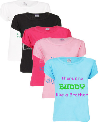 

Gkidz Casual Cotton Top(Multicolor, Pack of 5, White