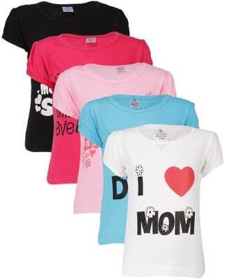 

Gkidz Casual Cotton Top(Multicolor, Pack of 5, Pink
