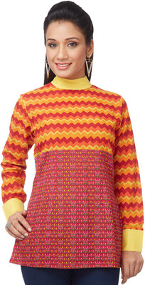 

Enah Casual Full Sleeve Printed Women' Pink Top