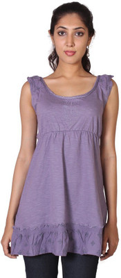 

Espresso Casual Sleeveless Embroidered Women's Purple Top, Lilac