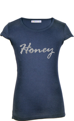 

Lil Orchids Girls Casual Cotton Top(Blue, Pack of 1, Navy
