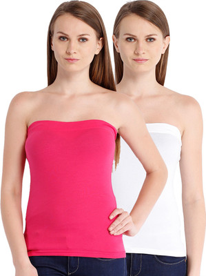

Espresso Casual Sleeveless Solid Women's Pink, White Top, Fuschia;white