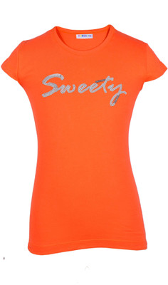 

Lil Orchids Casual Cotton Top(Orange, Pack of 1, Coral