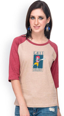 

Campus Sutra Casual 3/4th Sleeve Printed Women's Brown, Maroon Top