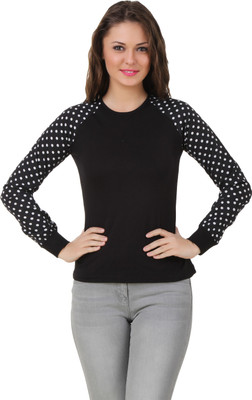 

Texco Casual Full Sleeve Solid Women's Black Top