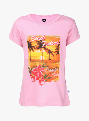 

612 League Girls Casual Cotton Top(Pink, Pack of 1, Lt pink