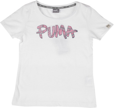 

Puma Girl's Casual Cotton Top(White