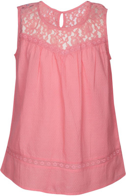 

Gini & Jony Girls Casual Cotton Top(Pink, Pack of 1, C505