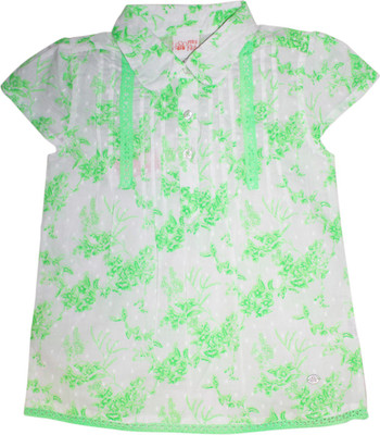 

FS Mini Klub Casual Cotton Top(Green, Pack of 1, Green print