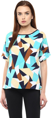 Athena Casual Half Sleeve Geometric Print Women