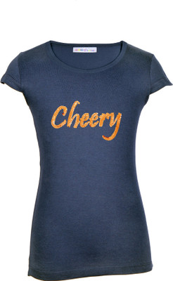

Lil Orchids Casual Cotton Top(Blue, Pack of 1, Navy