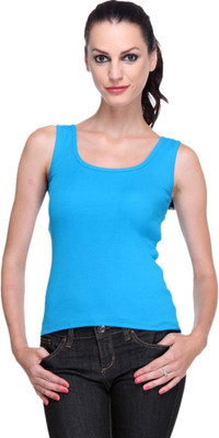 Bonita Casual Sleeveless Solid Women Light Blue Top