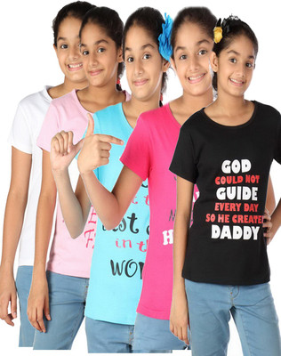 

Gkidz Casual Cotton Top(Multicolor, Pack of 5, Pink