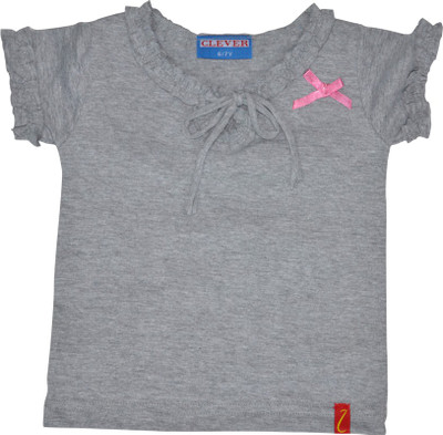 

Clever Casual Cotton Top(Grey, Pack of 1
