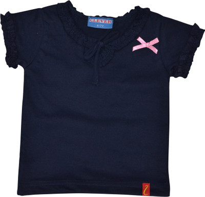 

Clever Casual Cotton Top(Blue, Pack of 1, Navy