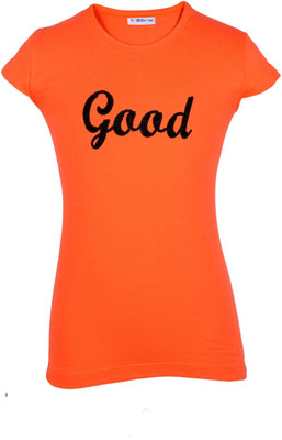 

Lil Orchids Casual Cotton Top(Orange, Pack of 1, Coral