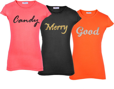 

Lil Orchids Casual Cotton Top(Multicolor, Pack of 3, Pink