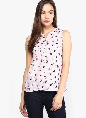 

Only Casual Sleeveless Printed Women's Pink Top, Paradise pink