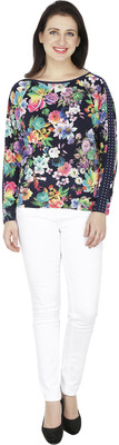 

Svt Ada Collections Casual Full Sleeve Floral Print Women's Dark Blue Top, Navy blue