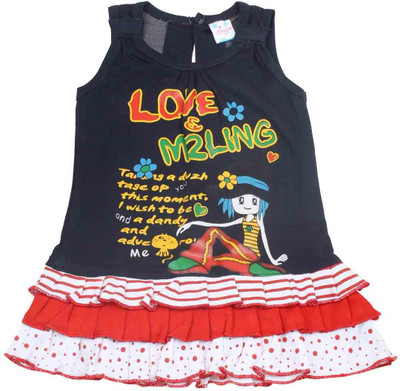 

Belle Girl Girls Casual Cotton Top(Black, Pack of 1), Blue